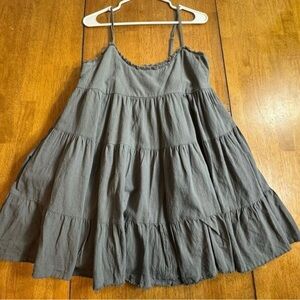 TALULAH Gray Tiered mini dress